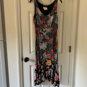 Maeve Black Floral Maxi Dress